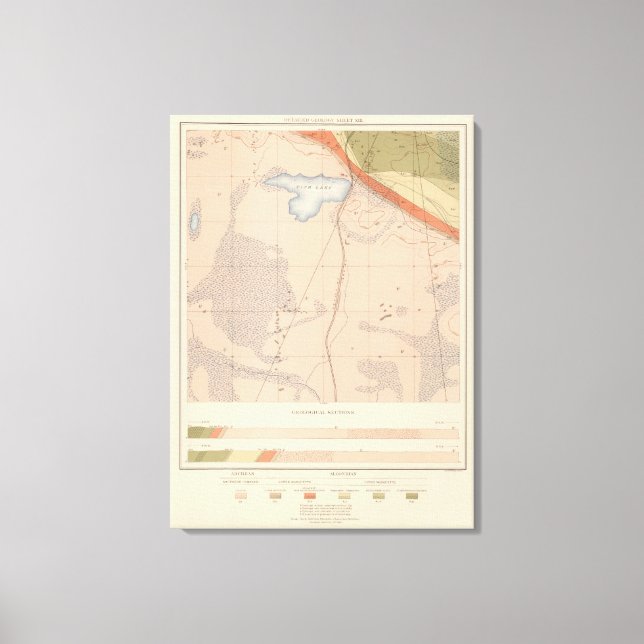 Detaljerad geologi Lakan XIII Canvastryck (Framsida)