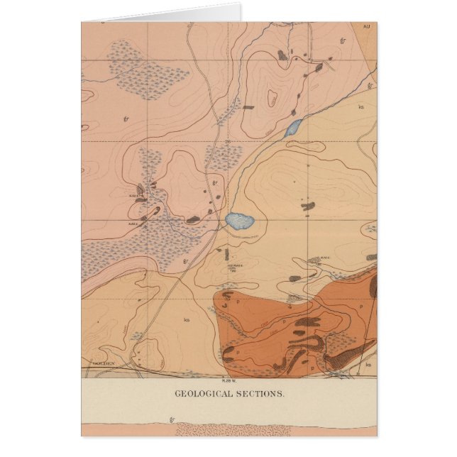 Detaljerad geologi Lakan XXI Hälsningskort (Framsidan)