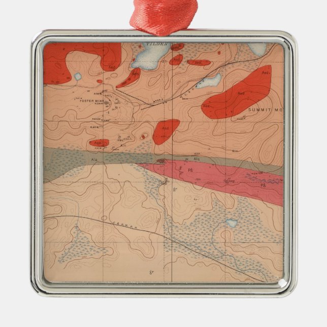 Detaljerad geologi Lakan XXIX Julgransprydnad Metall (Framsidan)