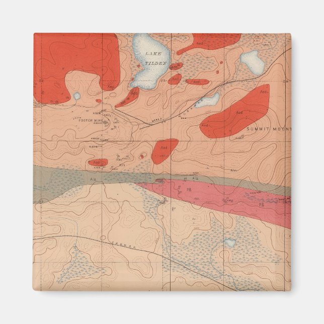 Detaljerad geologi Lakan XXIX Magnet (Framsidan)