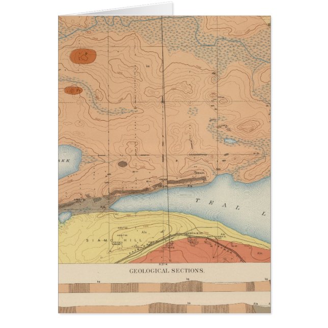 Detaljerad geologi Lakan XXVII Hälsningskort (Framsidan)