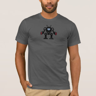 Detaljerad grafik för Sci Fi Robot Black T Shirt