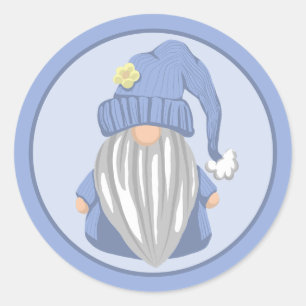 Detaljerad information om Blue Gnome Runt Klistermärke