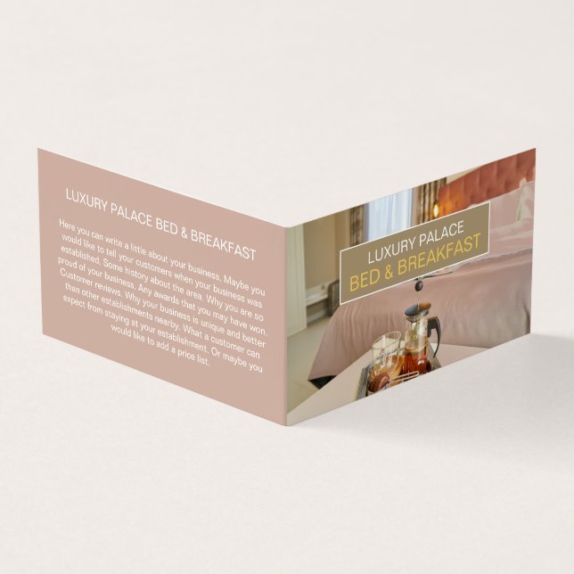 Detaljerad information om elegant Bed & Breakfast- Visitkort (Utsida)