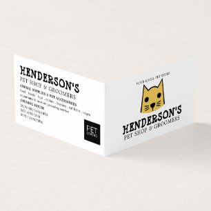 Detaljerad information om guld Cat, Pet Store & Gr Visitkort