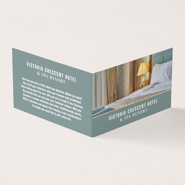 Detaljerad information om hotellrum, hotellrum visitkort (Utsida)