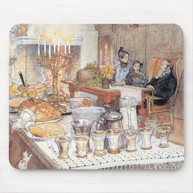 Detaljerad information om Kväll (Traditional Swedi Musmatta (Framsidan)