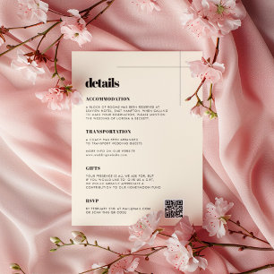 Detaljerad information om QR-kod för enkel elegant Tilläggskort