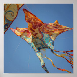 Detaljerad Kite Art - Intricate Design i Himmel Poster