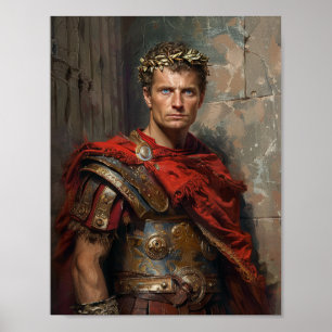 Detaljerad målning av Caesar-Poster i Färg Porträt Poster