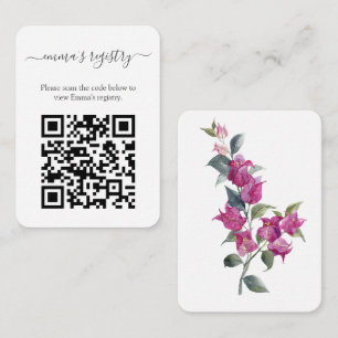 Detaljerad QR-kod för Bougainvillea Bröllop Bridal Tilläggskort