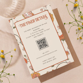 Detaljerad QR-kod för Retro Bohemian Blommigt Bröl Tilläggskort