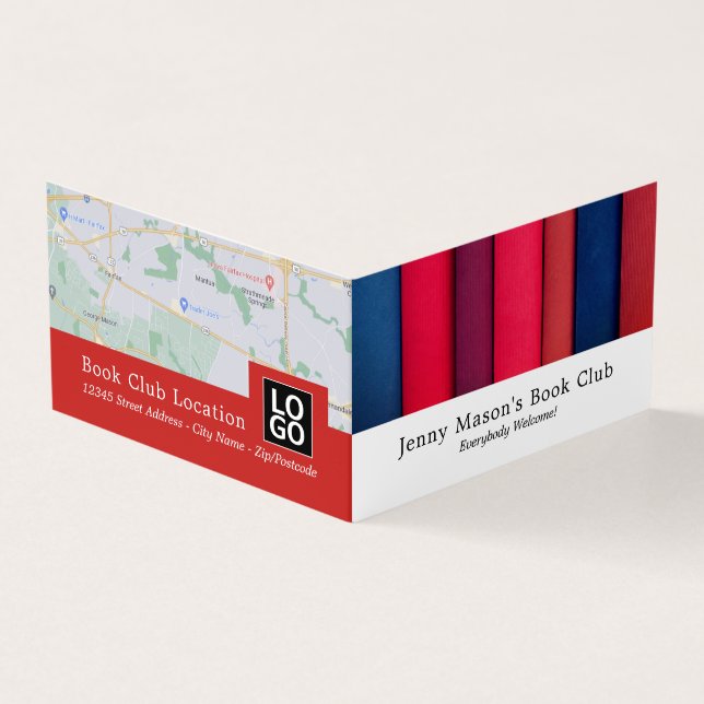 Detaljerad rad för Bokar, Bok Klubb Visitkort (Utsida)