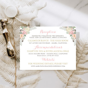 Detaljerad Rosa Blomsterbukett i Nyans av Blush Tilläggskort