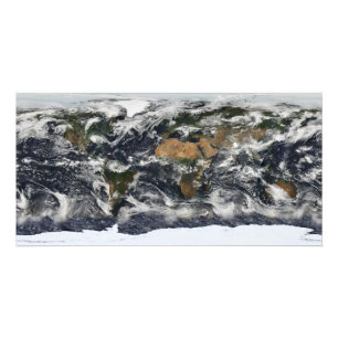 Detaljerad satellitvy över jorden fototryck