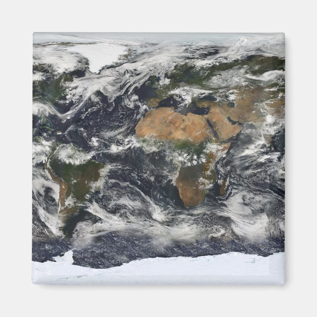 Detaljerad satellitvy över jorden magnet (Framsidan)