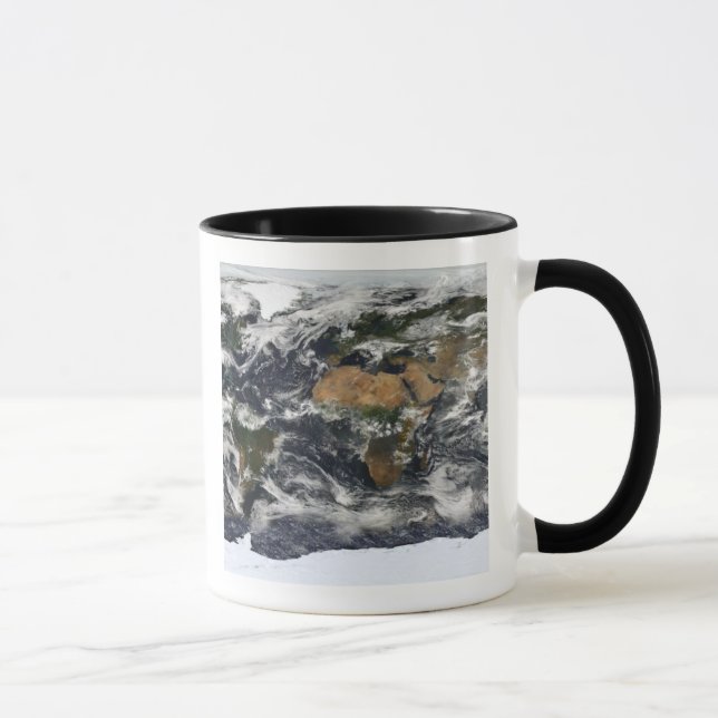 Detaljerad satellitvy över jorden mugg (Höger)
