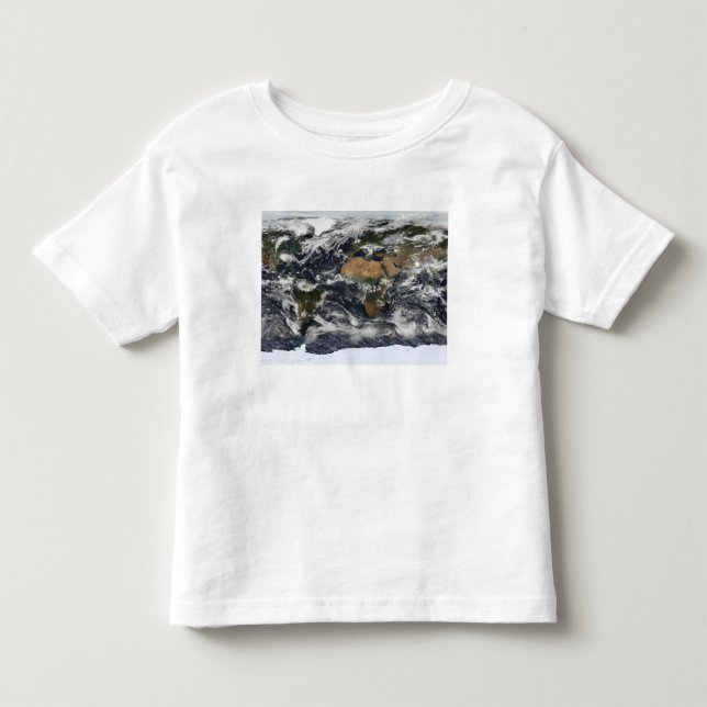Detaljerad satellitvy över jorden tee shirt (Framsida)