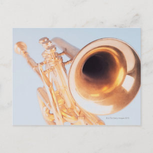Detaljerad trumpet 2 vykort