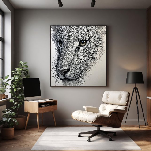 Detaljerad Vargblick Canvastryck (Skapare uppladdad)