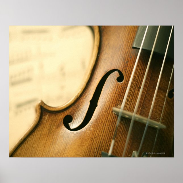 Detaljerad violin poster (Framsidan)