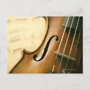 Detaljerad violin vykort