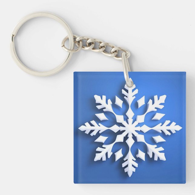 Detaljerad vit snöflingedesign (Framsidan)