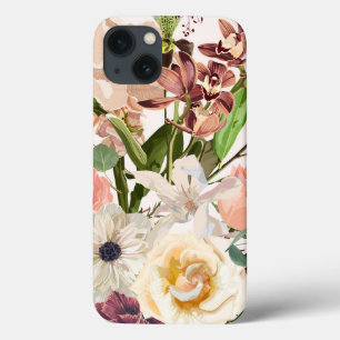 Detaljerade handritade blommor.