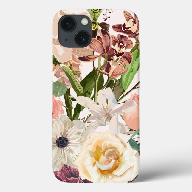 Detaljerade handritade blommor. (Baksida)
