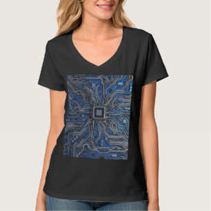 Detaljerade kretsar för moderkort för schematiskt t shirt
