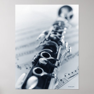 Detaljerat Clarinet Poster