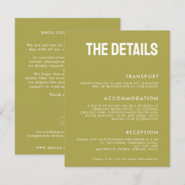 💍Detaljerna  Minimalistisk Elegant bröllop Tilläggskort