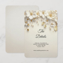 Detaljförslutningskort för elfenben Blommigt Guld  Tilläggskort