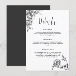 Detaljförslutningskort för Gothic Hand plockade-bl Inbjudningar