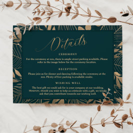 Detaljförslutningskort för guld, Foliage Gräns Brö Inbjudningar