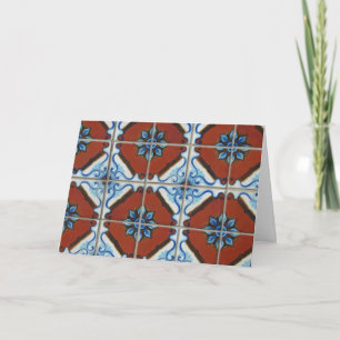 Detaljfotografi av Plaza Tile, födelsedag Kort