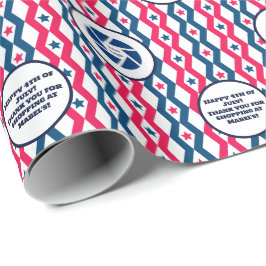 Detaljhandel 4:e juli Diamond Logotyp Text Presentpapper