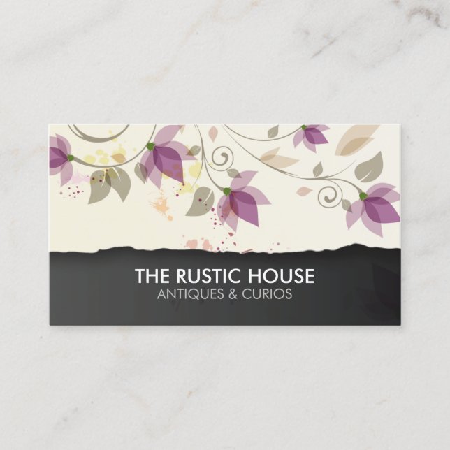 Detaljhandel Butik Blommor  Visitkort (Framsida)