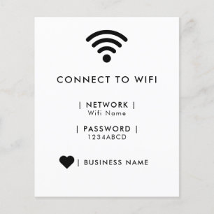 Detaljhandel för WiFi-nätverk och lösenord Flygblad