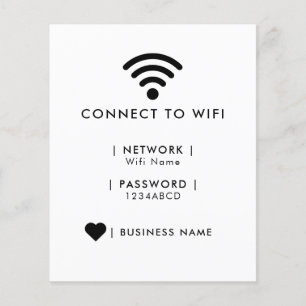 Detaljhandel för WiFi-nätverk och lösenord Flygblad