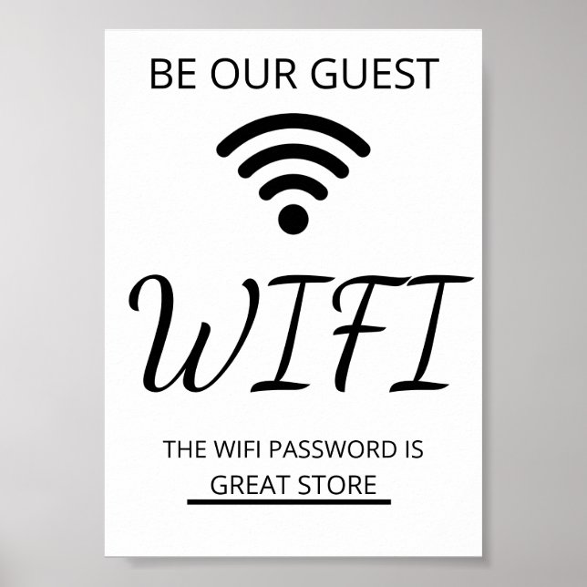 Detaljhandel för WiFi-nätverk och lösenord Poster (Framsidan)