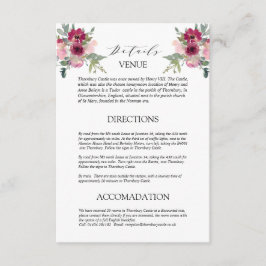 Detaljhölje för Burgundy & bouquet Bröllop Tilläggskort