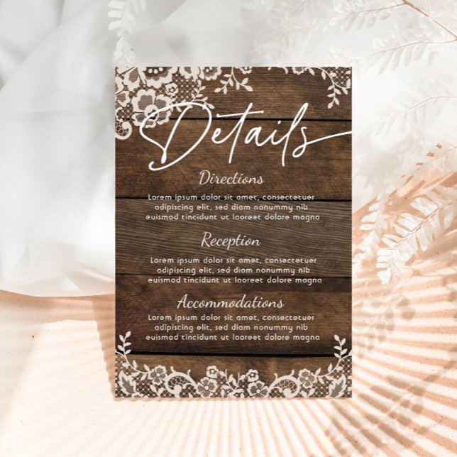 Detaljinformation om Weeding i Rustic Wood Snöre L Tilläggskort (Skapare uppladdad)