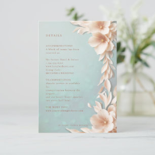Detaljkort för blommigt för akvatisk persika rosa tilläggskort