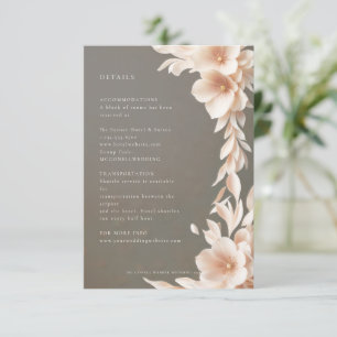 Detaljkort för blommigt för rund tauppeach-rosa tilläggskort