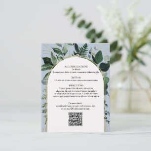 Detaljkort för Dusty Blue QR-kod för botaniskt brö Tilläggskort