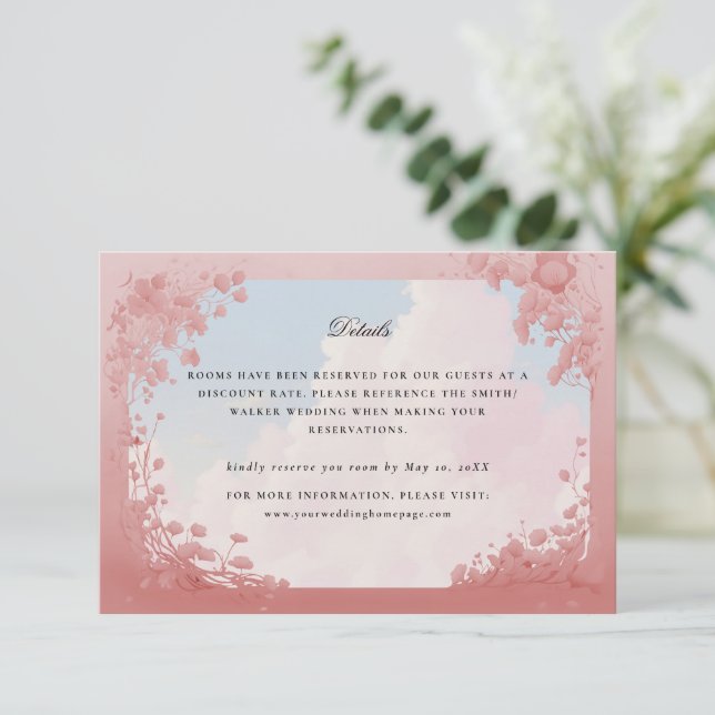 Detaljkort för Fairy princess bröllop OSA Kort (Stående Fram)