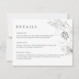 Detaljkort för illustration av botaniska Blommigta Inbjudningar