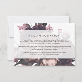Detaljkort för lila Fantasy Blommigt Ro Bröllop OSA Kort