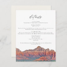 Detaljkort för SEDONA Watercolor Bohemian Bröllop